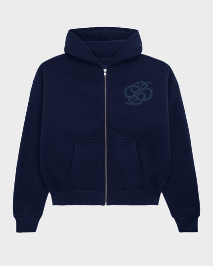 Prohibited College Days Zip-Hoodie Donkerblauw