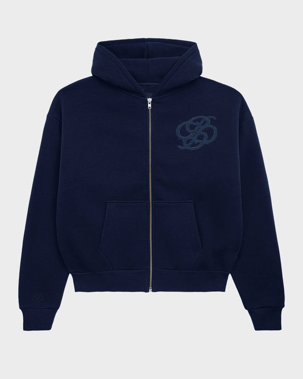 Prohibited College Days Zip-Hoodie Donkerblauw
