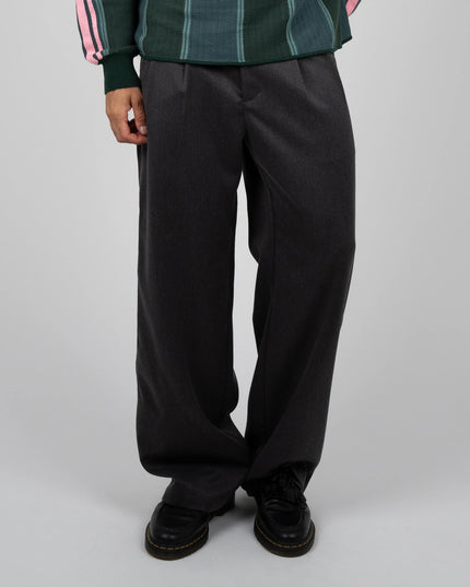 Prohibited Heritage Pleated Pants Donkergrijs