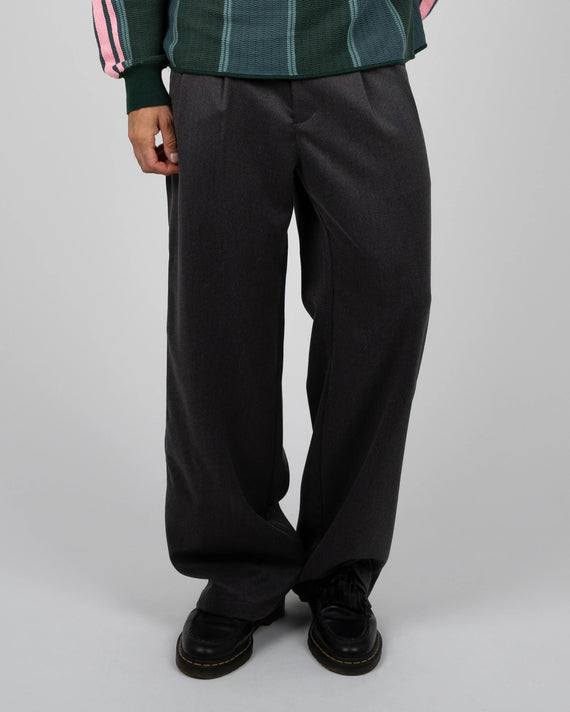 Prohibited Heritage Pleated Pants Donkergrijs