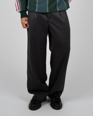 Prohibited Heritage Pleated Pants Donkergrijs