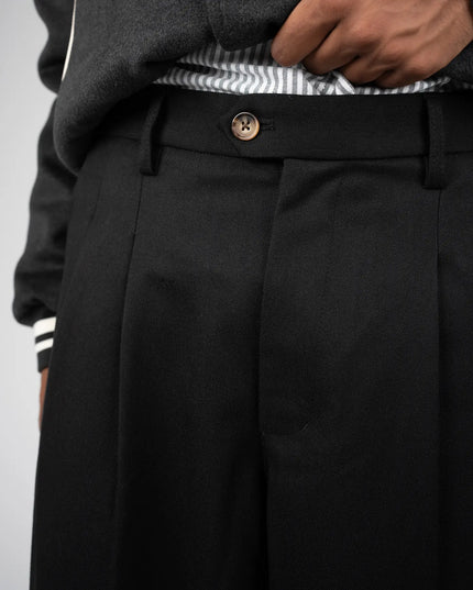 Prohibited Heritage Pleated Pants Zwart