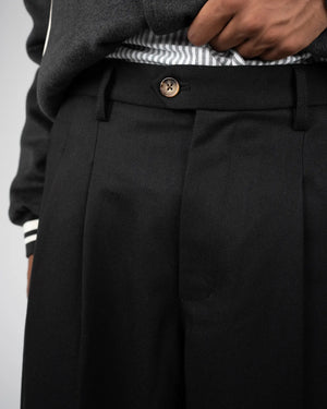 Prohibited Heritage Pleated Pants Zwart