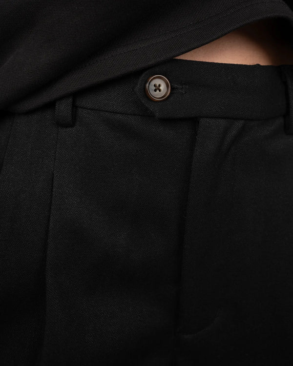Prohibited Heritage Pleated Pants Zwart