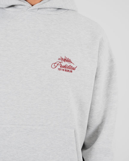 Prohibited PB Leaf Hoodie Grijs Melange