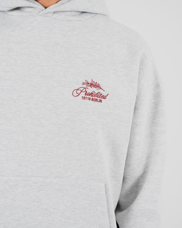 Prohibited PB Leaf Hoodie Grijs Melange