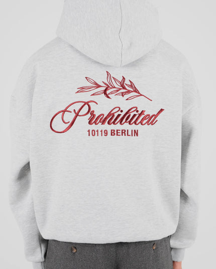 Prohibited PB Leaf Hoodie Grijs Melange
