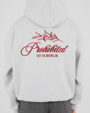 Prohibited PB Leaf Hoodie Grijs Melange