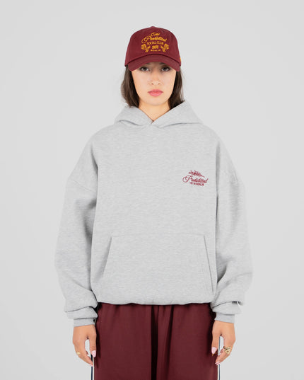 Prohibited PB Leaf Hoodie Grijs Melange