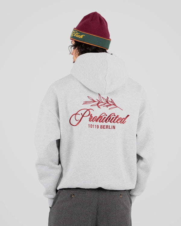 Prohibited PB Leaf Hoodie Grijs Melange