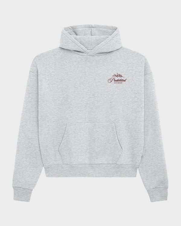 Prohibited PB Leaf Hoodie Grijs Melange