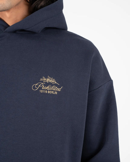 Prohibited PB Leaf Hoodie Donkerblauw