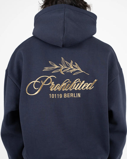 Prohibited PB Leaf Hoodie Donkerblauw