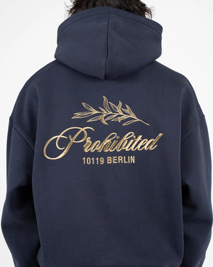 Prohibited PB Leaf Hoodie Donkerblauw