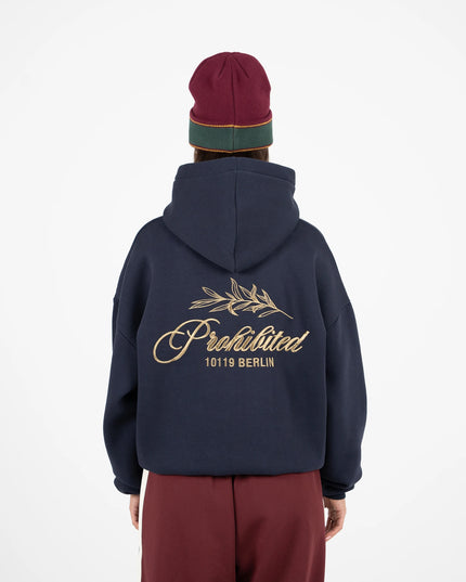 Prohibited PB Leaf Hoodie Donkerblauw