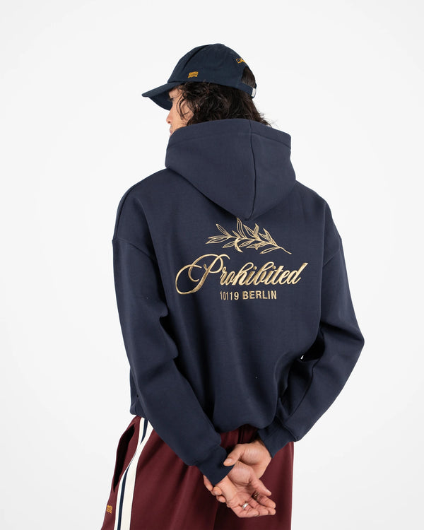 Prohibited PB Leaf Hoodie Donkerblauw