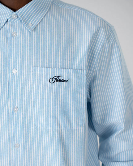 Prohibited The Oxford Button Down Overhemd Blauw