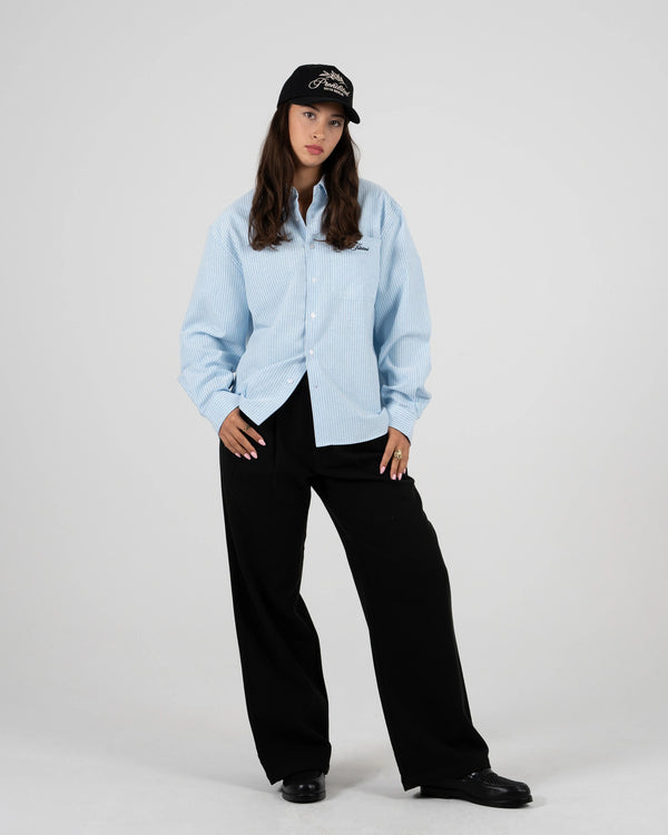 Prohibited The Oxford Button Down Overhemd Blauw