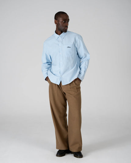 Prohibited The Oxford Button Down Overhemd Blauw