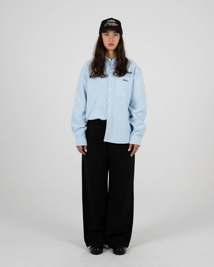 Prohibited The Oxford Button Down Overhemd Blauw