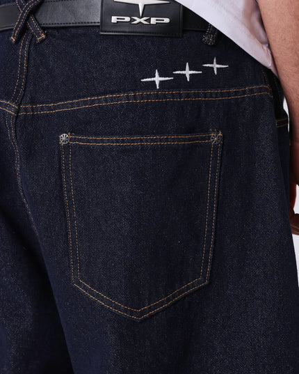 Project X Paris Essentials Baggy Jeans Denimblauw, detailopname, opname 3.
