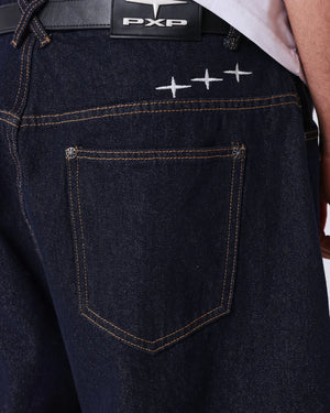 Project X Paris Essentials Baggy Jeans Denimblauw, detailopname, opname 3.