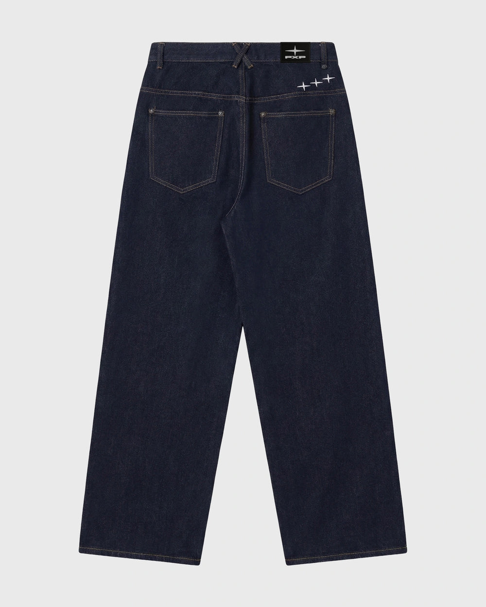 Project X Paris Essentials Baggy Jeans Denimblauw, vooraanzicht.