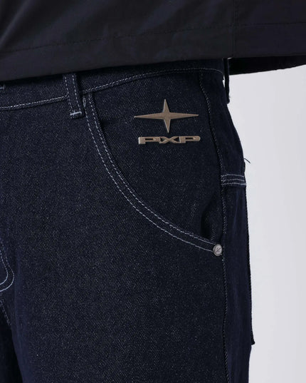 Project X Paris Tag Stiksel Jeans, detailopname voorzak, andere hoek.