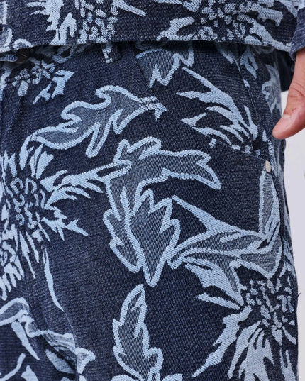 Project X Paris Jacquard Bloemen Jeans, detailopname voorzak.