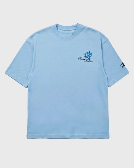 Project X Paris T-shirt Floral Licht Blauw