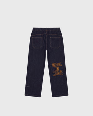 Project X Paris Snow Wide-Leg Jeans Ruwe Denim, achteraanzicht.