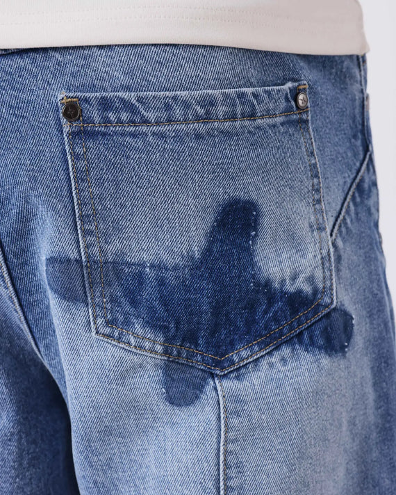 Project X Paris Mountain Jeans Lichte Wassing Denim, detailopname, opname 3.