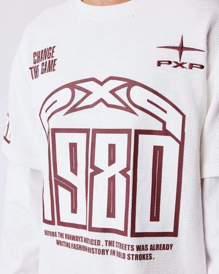 Project X Paris Matchday 1980 T-Shirt Wit, detailopname.