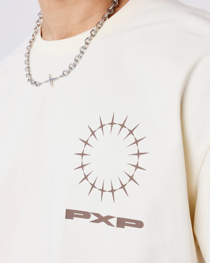 Project X Paris Downtown T-Shirt Crème, detailopname.