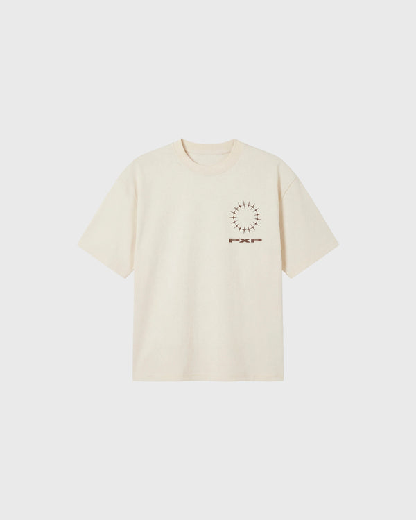 Project X Paris Downtown T-Shirt Crème, vooraanzicht.