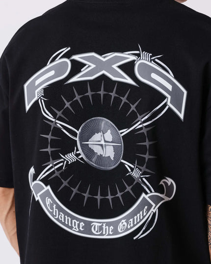 Project X Paris Downtown T-Shirt Zwart, detailopname, opname 2.