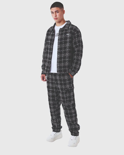 Project X Paris Geruite Broek Zwart vooraanzicht