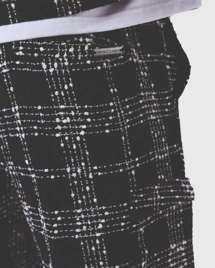 Project X Paris Geruite Broek Zwart close up