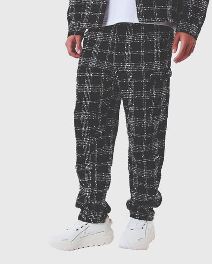 Project X Paris Geruite Broek Zwart vooraanzicht