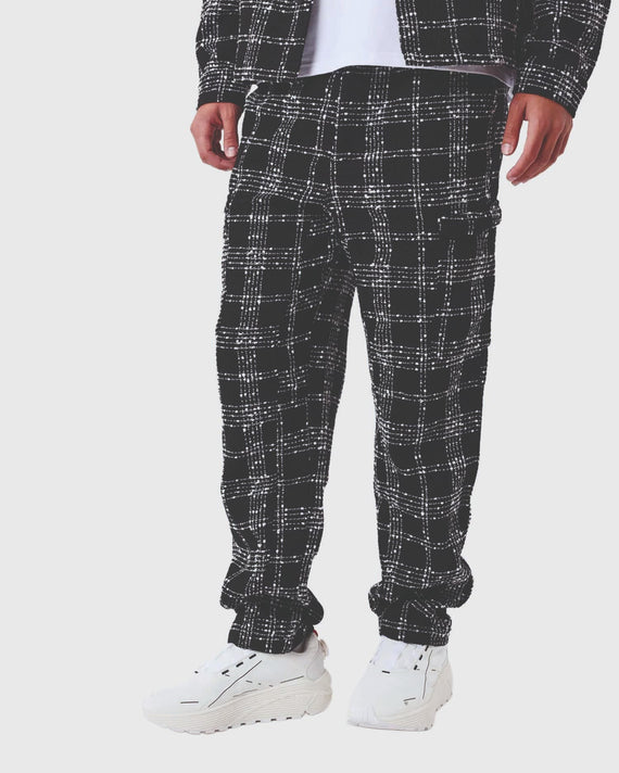 Project X Paris Geruite Broek Zwart vooraanzicht