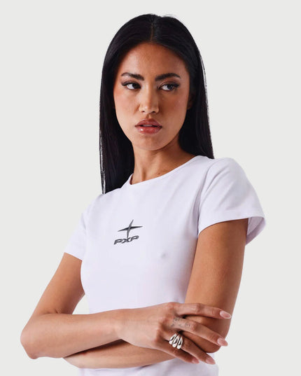 Project X Paris Dames Logo T-Shirt Wit zijaanzicht