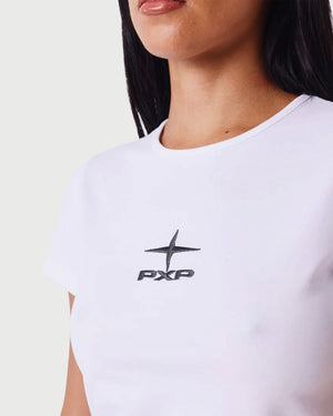Project X Paris Dames Logo T-Shirt Wit logo cu