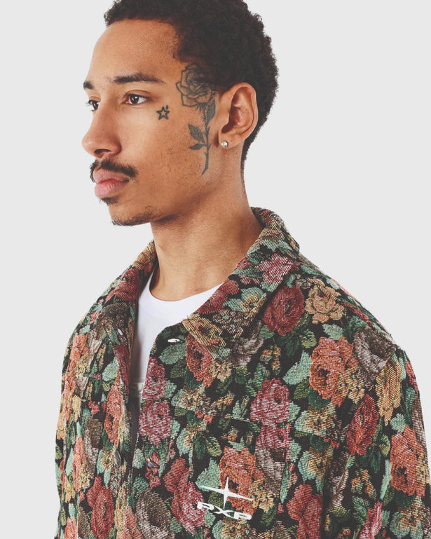 Project X Paris Floral Jacket Zwart zijaanzicht