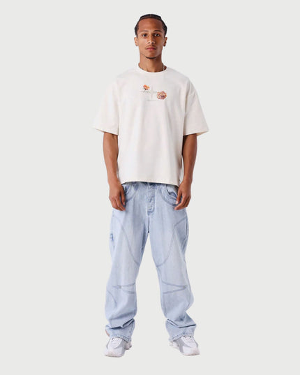 Project X Paris T shirt Gothic Roses Creme verre aanzicht