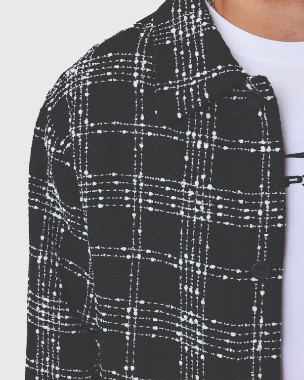 Project X Paris Pattern Jacket Zwart detail close up