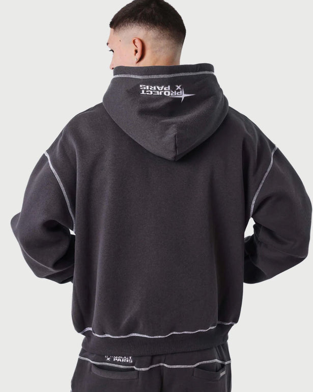 Project X Paris Zip Hoodie UK Drip Zwart achteraanzicht