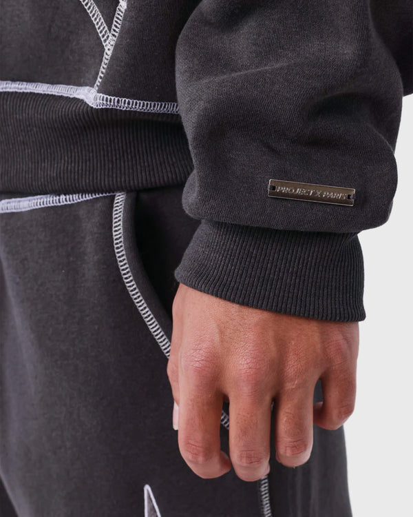Project X Paris Zip Hoodie UK Drip Zwart cu cuff
