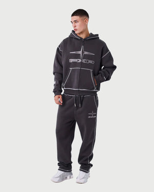 Project X Paris Zip Hoodie UK Drip Zwart aanzicht ver