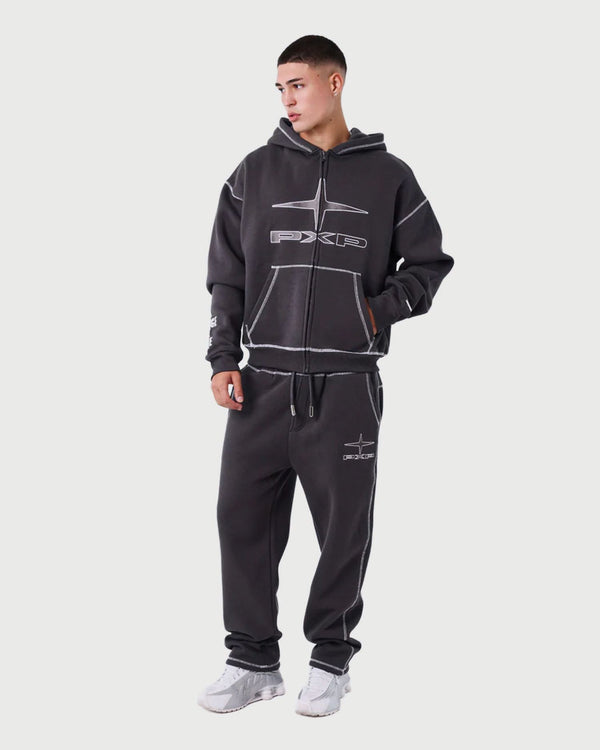 Project X Paris Zip Hoodie UK Drip Zwart aanzicht ver