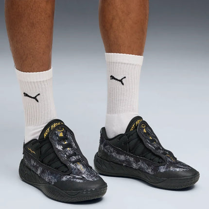 Puma MB.05 Lo Team Basketbalschoen Zwart Goud